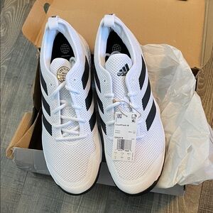 Adidas CourtFlash White and Black Shoes